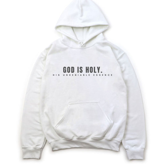 God Is Holy - White Hoodie (gray font)